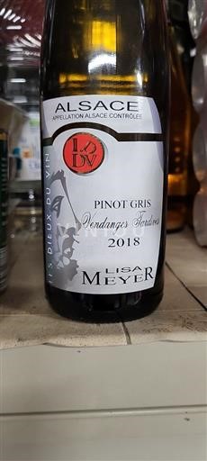 Alsasko Rulandské šedé Vendanges Tardives Lisa Meyer Vendanges Tardives 2018