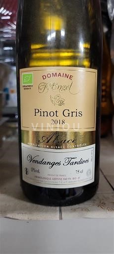 Alsace Pinot Grigio Vendanges Tardives Domaine Engel 2018