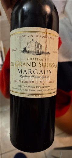 Bordeaux Margaux Château Grand Soussans 2018