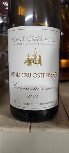Alzacija Gewürztraminer Grand Cru Cave Vinicole de Hunawihr Grand Cru Osterberg 2014