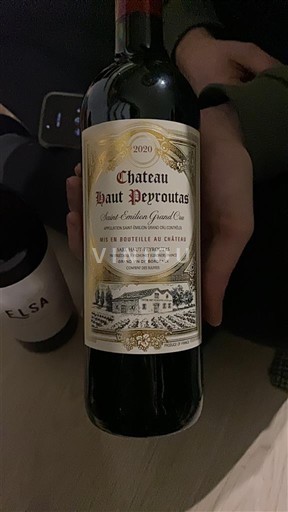 Burdeos Saint-Émilion Gran Cru Grand Cru Château Haut Peyroutas 2020