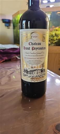 Bordeaux Saint-Émilion Grand Cru Grand Cru Château Haut Peyroutas 2020