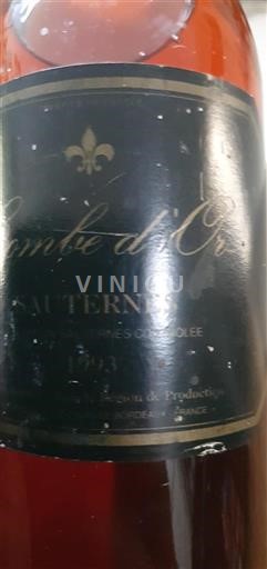 Bordeaux Sauternes Combe Or 1993