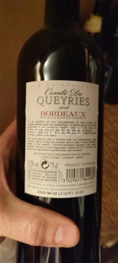 Burdeos Bordeaux Comte De Queyries 2018
