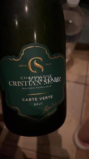 Champaña Champán Cristian Senez Carte Verte Sin añada