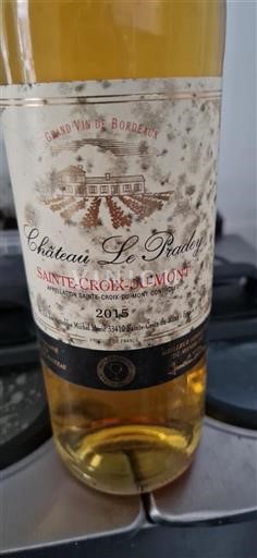 Bordeaux Sainte-Croix-Du-Mont Château Le Pradey 2015