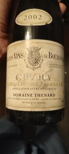 Bourgogne Givry Premier Cru Domaine Thenard Les Bois Chevaux-Premier Cru 2002