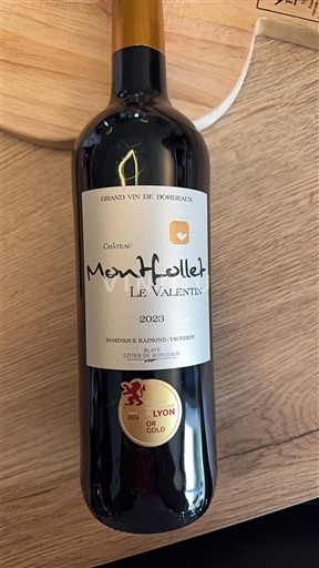 Bordeaux Blaye-Côtes-de-Bordeaux Château Montfollet Le Valentin 2023