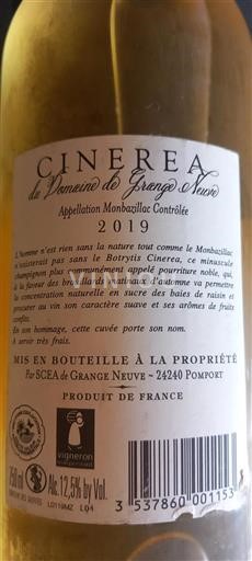 Sydväst Monbazillac Domaine Grange Neuve Cinerea 2019