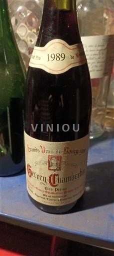 Burgundi Gevrey-Chambertin Premier Cru Gevrey-Chambertin Clos Prieur 1989
