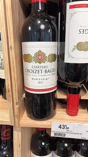 Bordeaux Pauillac Grand Cru Château Croizet-Bages 2013