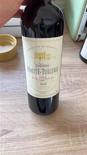 Burdeos Blaye-Côtes de Burdeos Château Haute-Tuilerie 2018