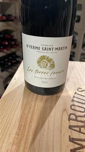 Rhônedalen Beaumes de Venise La Ferme Saint-Martin Les terres jaunes 2022