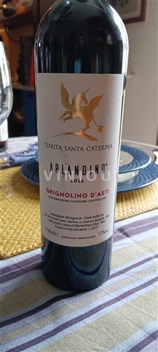 Viner Rouge sec Arlandino Tenuta Santa Caterina 2016 Italien Piemonte Grignolino d'Asti DOC