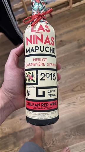 Thung lũng Colchagua Không được chỉ định Viña Las Niñas Mapuche 2018