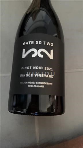 Central Otago Non specificato Gate 20 Two Single Vineyard 2021