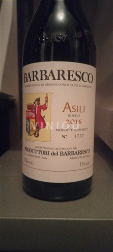 Piedmont Wines Barbaresco Produttori del Barbaresco Barbaresco Asili Riserva 2016