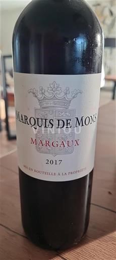 Burdeos Margaux Marquis de Mons 2017