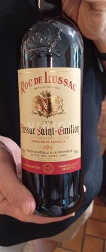 Bordeaux Lussac-saint-émilion Roc de Kussac 2018