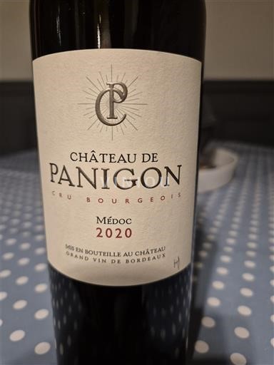 Bordeaux Médoc Cru Bourgeois Château Panigon 2020