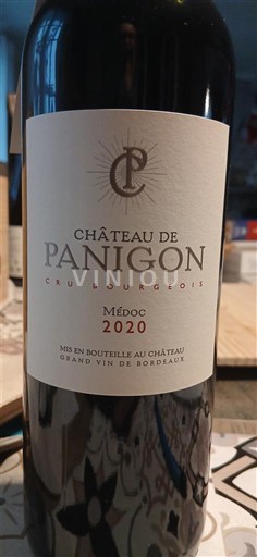 Bordeaux Médoc Cru Bourgeois Château Panigon 2020