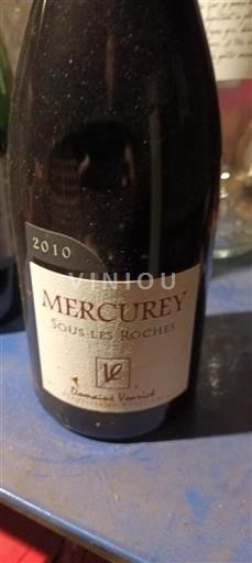 Burgundi Mercurey Domaine Vessigaud Sous les Roches 2010