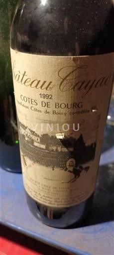 Burdeos Côtes-de-bourg Château Cayac 1992