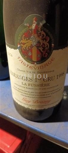 Burgundy Maranges Premier Cru Guy Breuzé La Fussière 1998