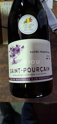 Verërat Rouge sec Tradition 2022 Francë Lugina e Luarës Saint-Pourçain AOC