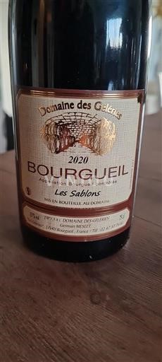 Loiredalen Bourgueil Domaine Des Géléries Les Sablons 2020