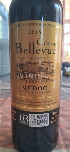 Bordéus Médoc Cru Bourgeois Château Bellevue 2018