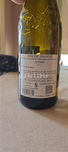 Savoyen und Bugey Chignin Cave des Vins Fins de Cruet 2024