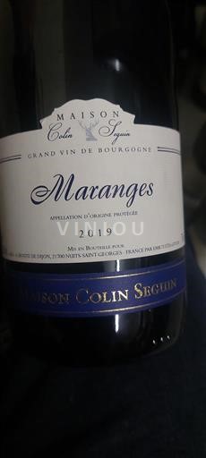Burgundsko Maranges Grand Cru Maison Colin Seguin 2019