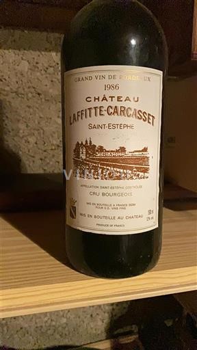 Bordeaux Saint-Estèphe Cru Bourgeois Château Laffitte-Carcasset 1986