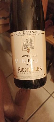 Vin Blanc sec K Kientzler 2017 France Alsace Vin de France Grand Cru