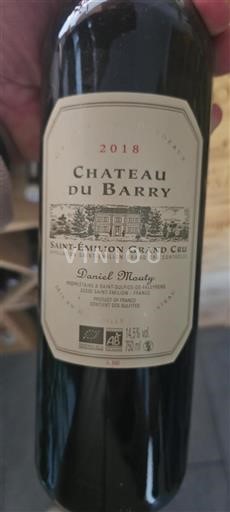Burdeos Saint-Émilion Gran Cru Château Barry 2018