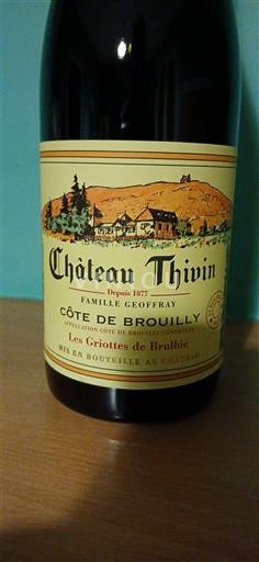 Beaujolais Côte de Brouilly Château Thivin Les Griottes de Brulhié 2023