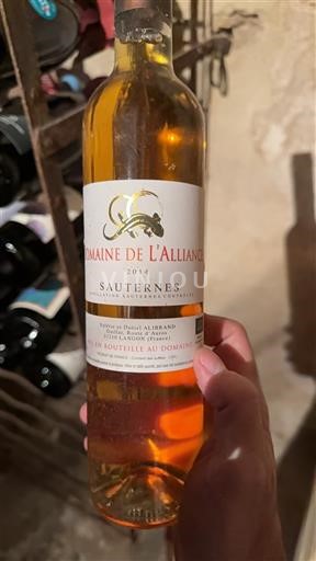 Bordeaux Sauternes Domaine L'Alliance 2014