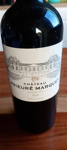 Bordeaux Bordeaux Supérieur Grand Vin Château Prieuré-Marquet 2018