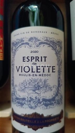 Bordeaux Moulis-en-Médoc Esprit de Violette 2020