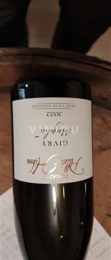 Bourgogne Givry Domaine Pelletier Hibon Margalice 2022
