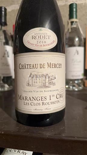 Borgogna Maranges Premier Cru Château Mercey Les Clos Roussots 2018