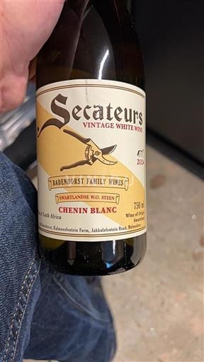 Rannikkoalue Swartland Badenhorst Family Wines Secateurs Vintage White Wine 2024