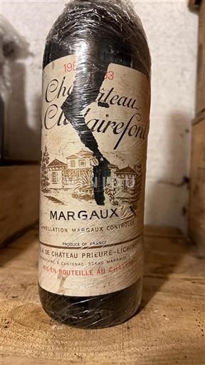 Bordeaux Margaux Château Clairefont 1983