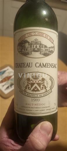Bordeaux Haut-Médoc Grand Cru Château Camensac 1989
