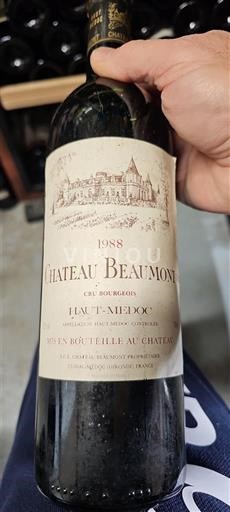 Bordeaux Haut-Médoc Cru Bourgeois Château Beaumont 1988