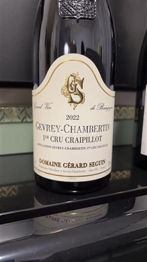 Borgoña Gevrey-Chambertin Premier Cru Domaine Gérard Seguin Craipillot 2022