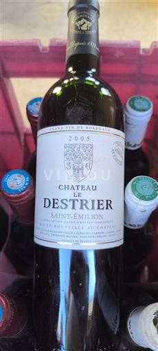 Burdeos Saint-Émilion Château Le Destrier 2005