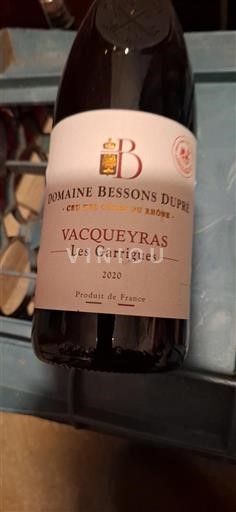 Rhônen laakso Vacqueyras Domaine Bessons Dupré Les Garrigues 2020