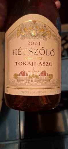 Tokaj Niet gespecificeerd Hétszolo Tokaji Aszú 5 Puttonyos 2001